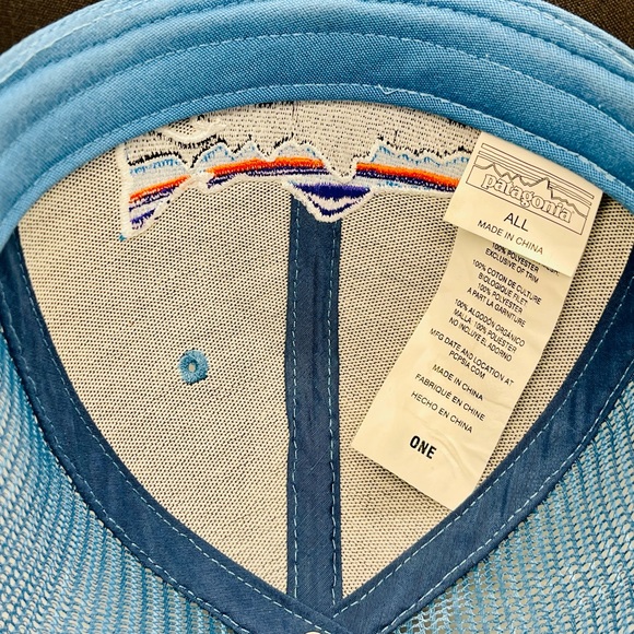 Patagonia Fitz Roy Trout Skipper Blue Trucker Hat - Rare Spring ‘15 NOT LOW PRO - Picture 4 of 7